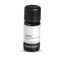 Black essential oil bottle with a white label reading "forest"