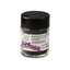 Small glass jar with a Lavender & Black label reading "black salt & lavender", including purple botanical artwork